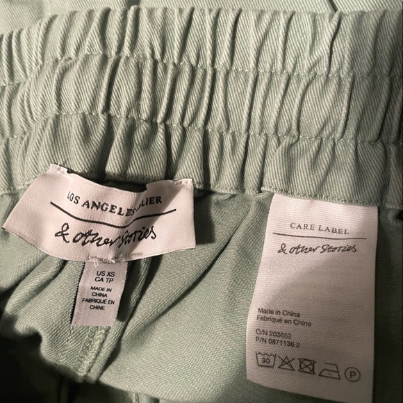 & Other Stories light green shorts in a size XS - Picture 3 of 3